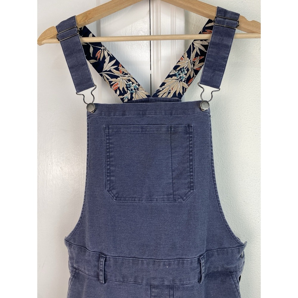 Bridge & Burn Women's M Blue Canvas Slim Bib Overalls